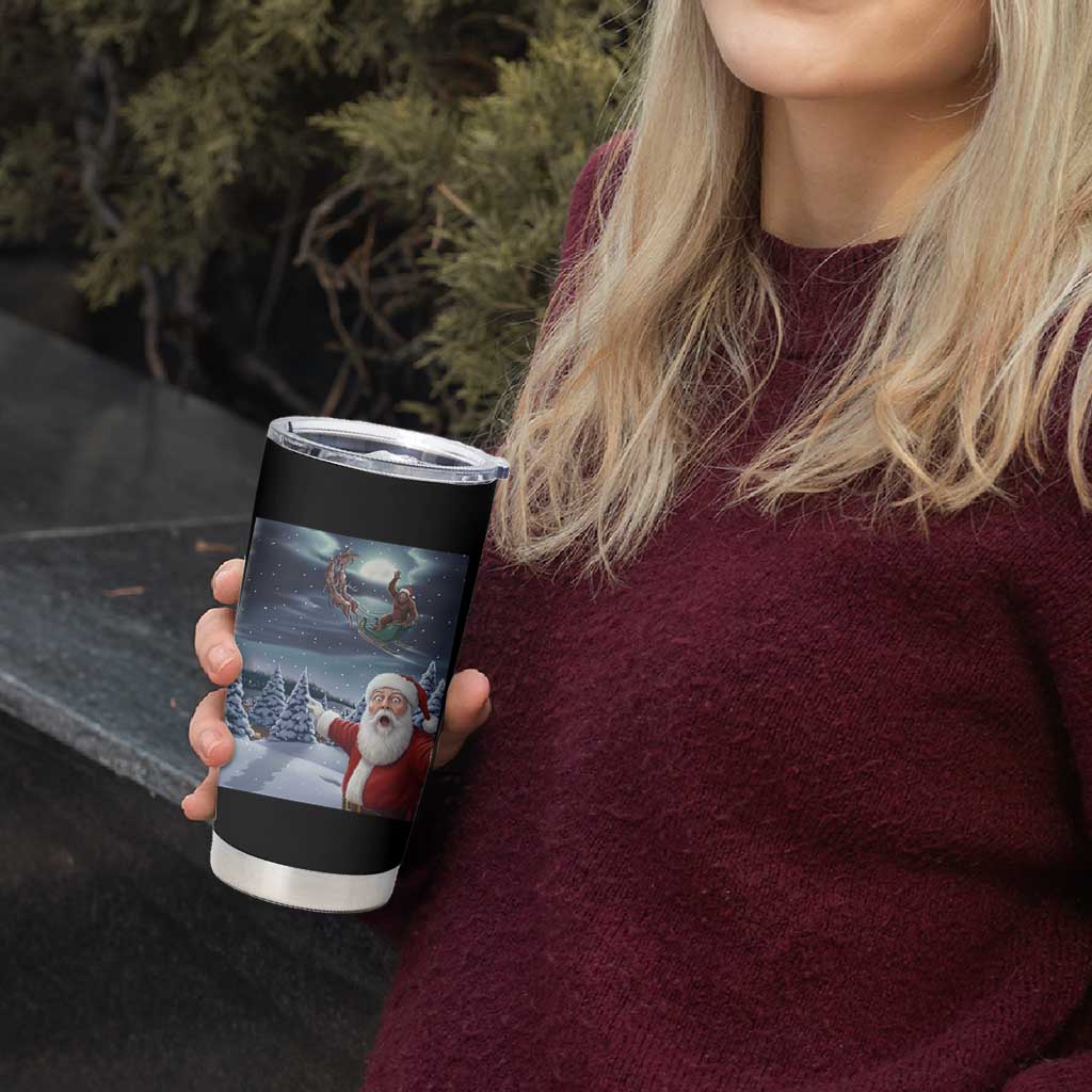 Funny Santa With Bigfoot Selfie Christmas Tumbler Cup - Wonder Print Shop