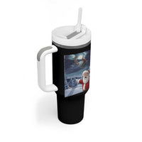 Funny Santa With Bigfoot Selfie Christmas Tumbler With Handle - Wonder Print Shop
