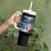 Funny Santa With Bigfoot Selfie Christmas Tumbler With Handle - Wonder Print Shop