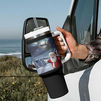Funny Santa With Bigfoot Selfie Christmas Tumbler With Handle - Wonder Print Shop