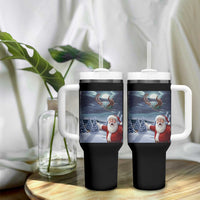 Funny Santa With Bigfoot Selfie Christmas Tumbler With Handle - Wonder Print Shop