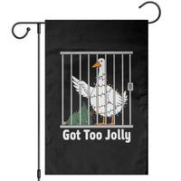 Funny Goose Christmas Garden Flag Got Too Jolly - Wonder Print Shop