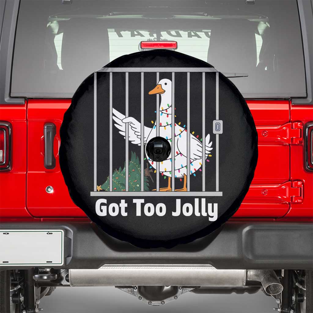 Funny Goose Christmas Spare Tire Cover Got Too Jolly - Wonder Print Shop