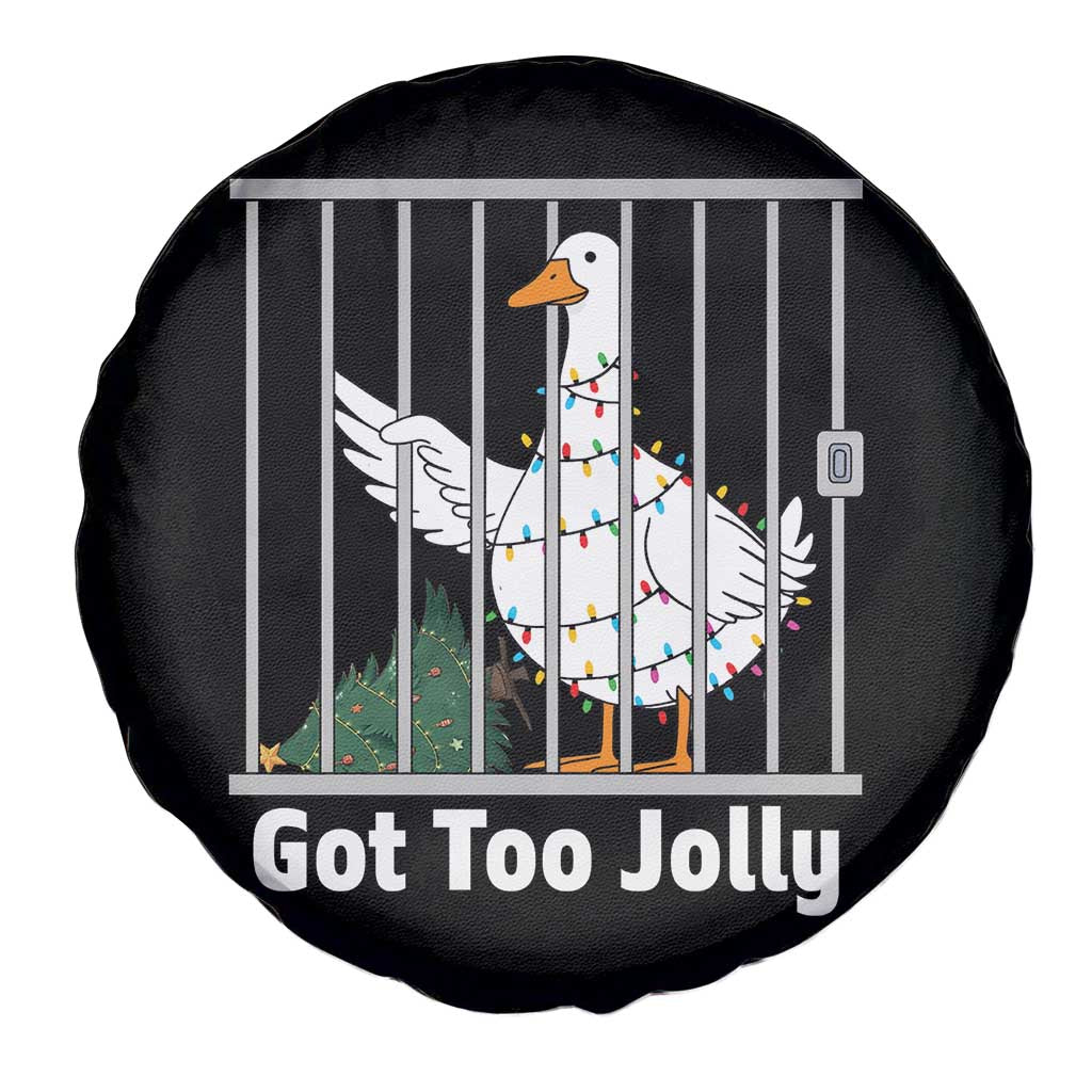 Funny Goose Christmas Spare Tire Cover Got Too Jolly - Wonder Print Shop