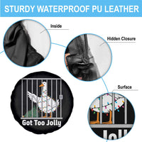 Funny Goose Christmas Spare Tire Cover Got Too Jolly - Wonder Print Shop