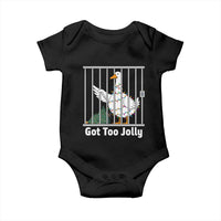 Funny Goose Christmas Baby Onesie Got Too Jolly - Wonder Print Shop