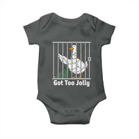 Funny Goose Christmas Baby Onesie Got Too Jolly - Wonder Print Shop
