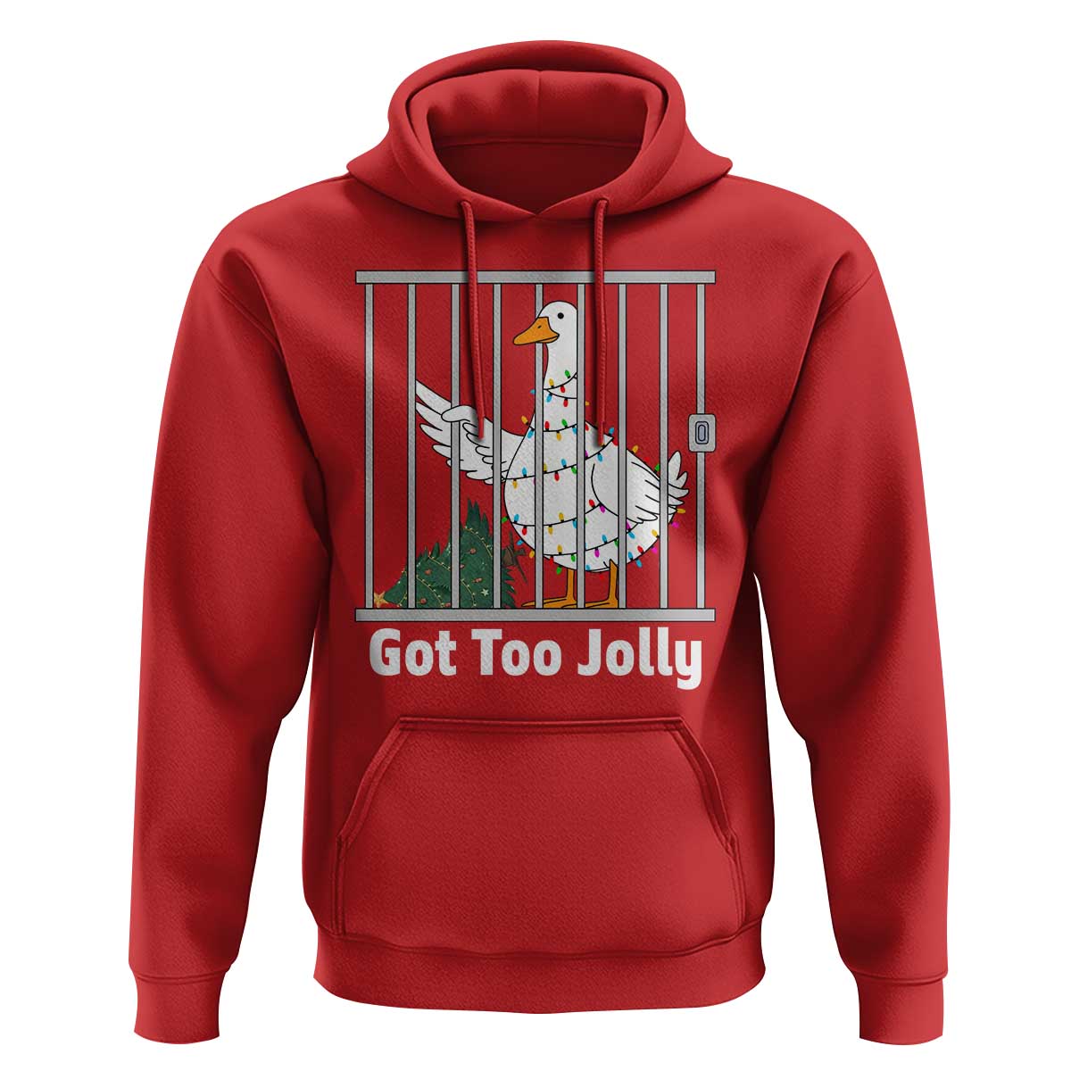 Funny Goose Christmas Hoodie Got Too Jolly - Wonder Print Shop