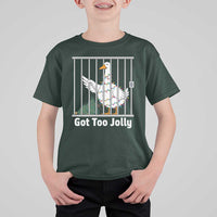 Funny Goose Christmas T Shirt For Kid Got Too Jolly - Wonder Print Shop