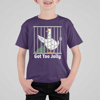 Funny Goose Christmas T Shirt For Kid Got Too Jolly - Wonder Print Shop