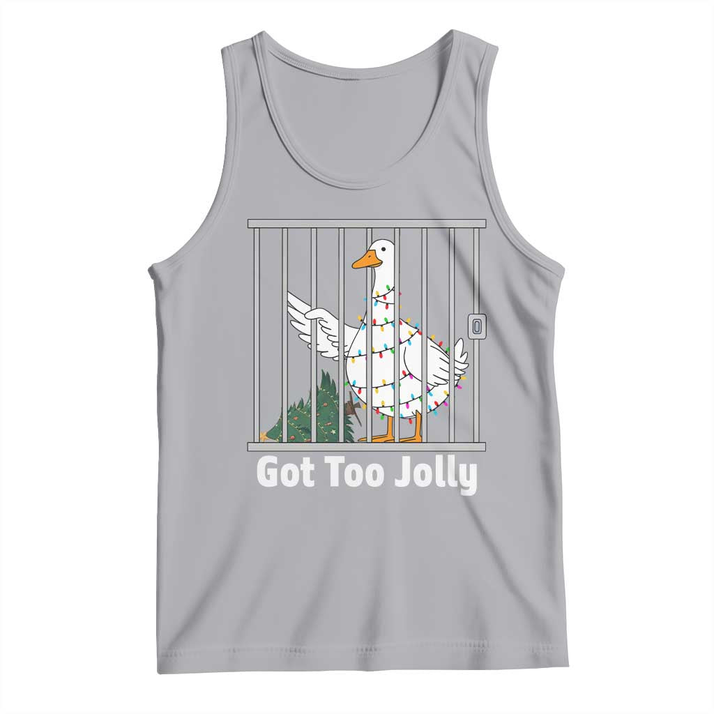 Funny Goose Christmas Tank Top Got Too Jolly - Wonder Print Shop