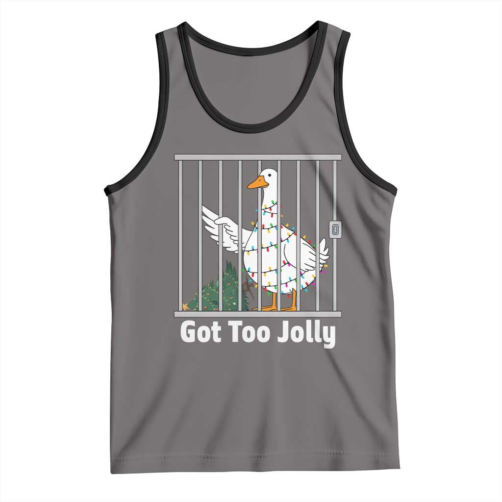Funny Goose Christmas Tank Top Got Too Jolly - Wonder Print Shop