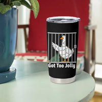 Funny Goose Christmas Tumbler Cup Got Too Jolly - Wonder Print Shop