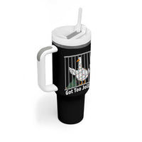 Funny Goose Christmas Tumbler With Handle Got Too Jolly - Wonder Print Shop