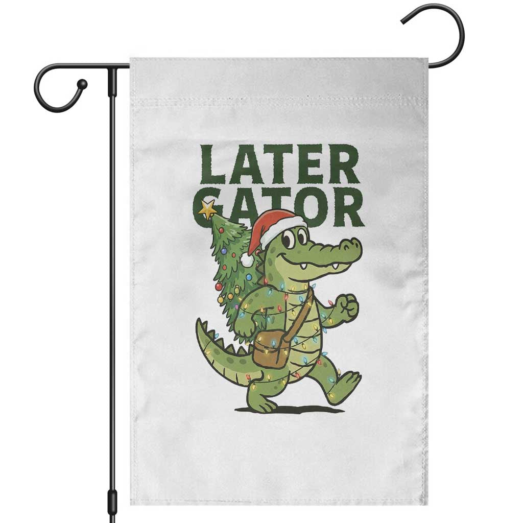 Funny Alligator Christmas Garden Flag Lator Gator - Wonder Print Shop