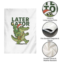 Funny Alligator Christmas Garden Flag Lator Gator - Wonder Print Shop
