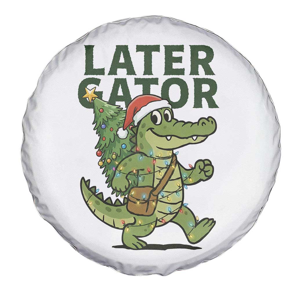 Funny Alligator Christmas Spare Tire Cover Lator Gator - Wonder Print Shop