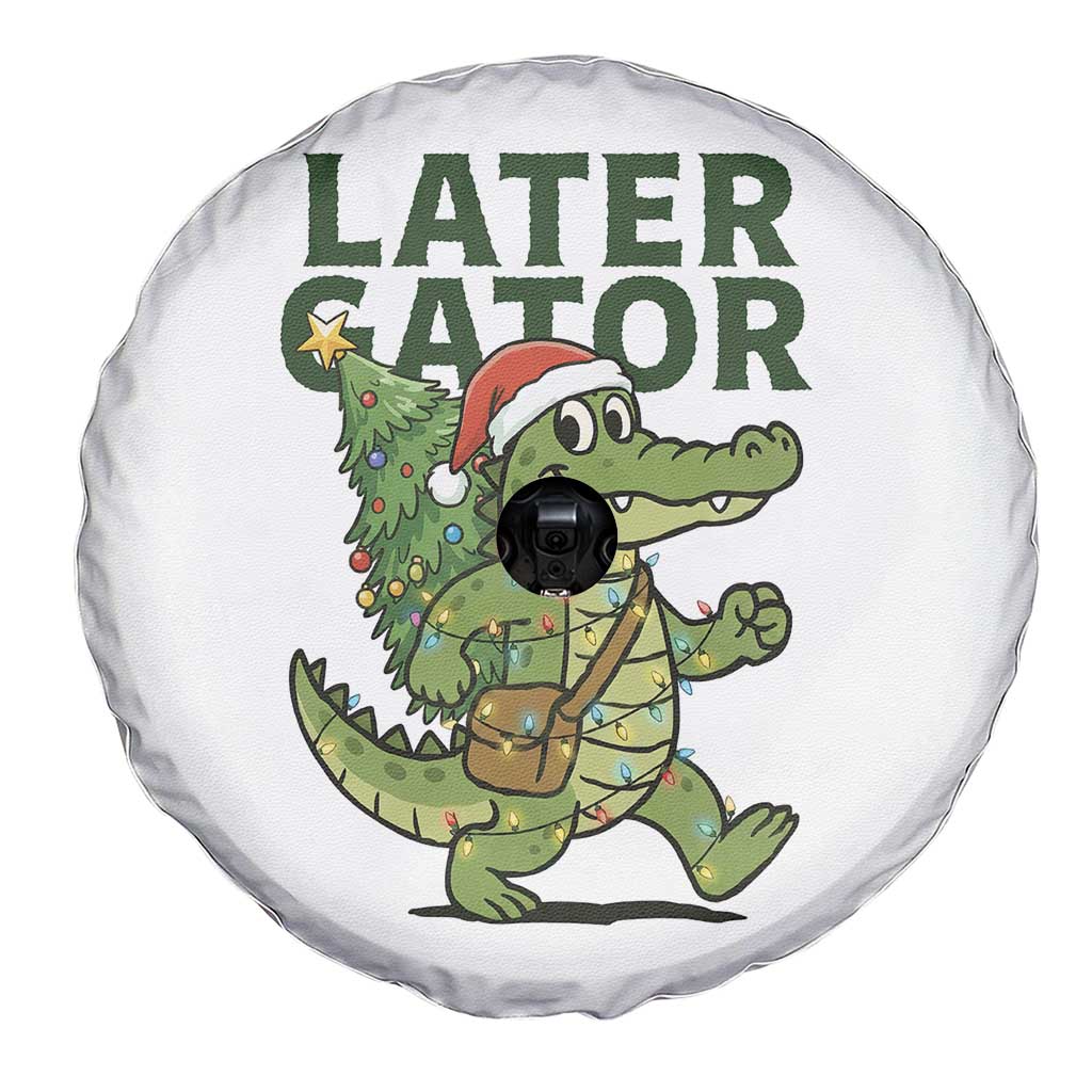 Funny Alligator Christmas Spare Tire Cover Lator Gator - Wonder Print Shop