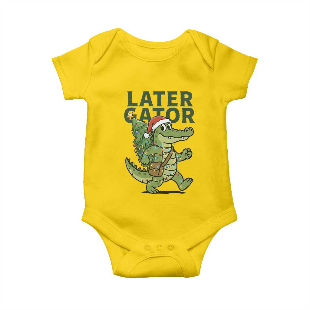 Funny Alligator Christmas Baby Onesie Lator Gator - Wonder Print Shop