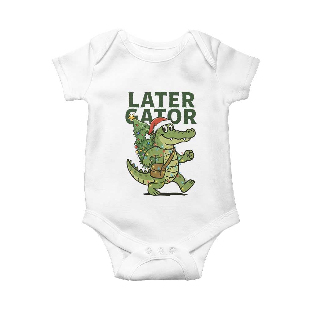 Funny Alligator Christmas Baby Onesie Lator Gator - Wonder Print Shop