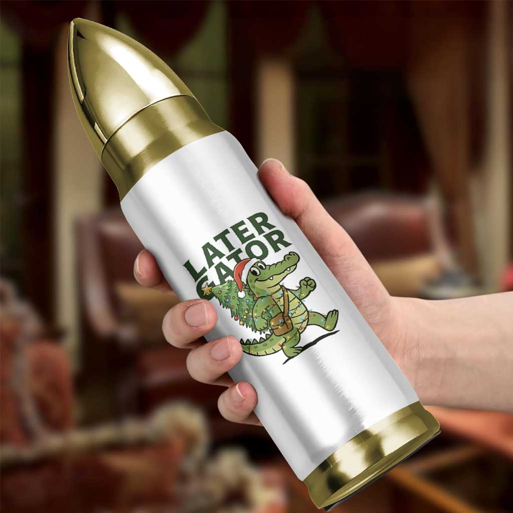 Funny Alligator Christmas Bullet Tumbler Lator Gator - Wonder Print Shop