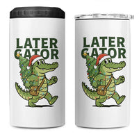Funny Alligator Christmas 4 in 1 Can Cooler Tumbler Lator Gator - Wonder Print Shop