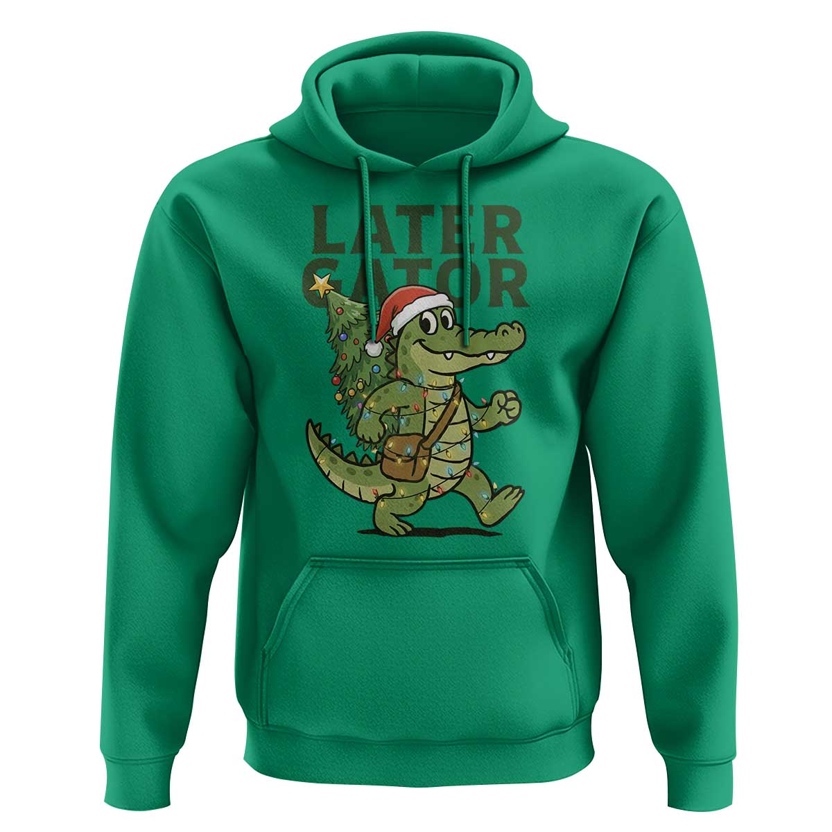 Funny Alligator Christmas Hoodie Lator Gator - Wonder Print Shop