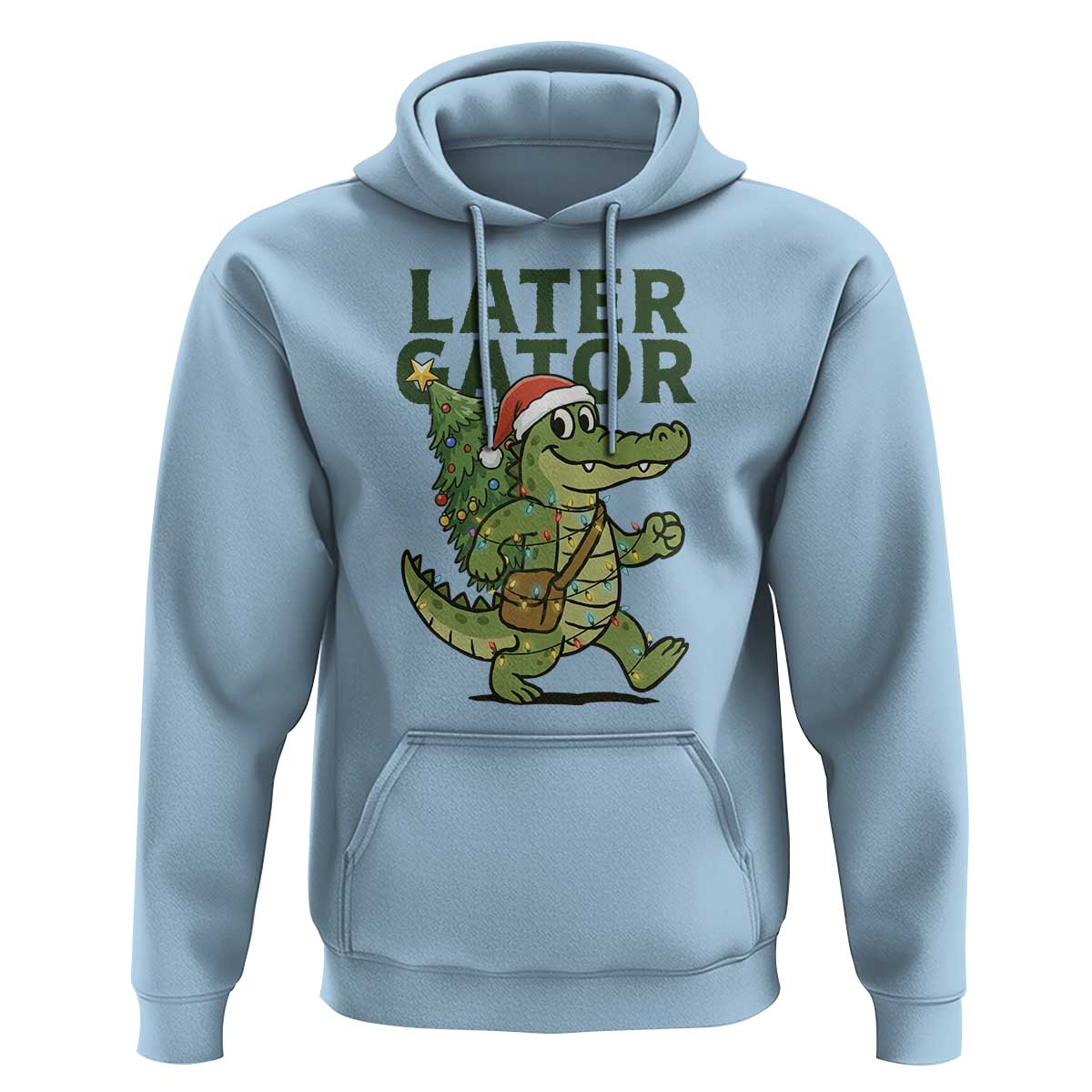 Funny Alligator Christmas Hoodie Lator Gator - Wonder Print Shop