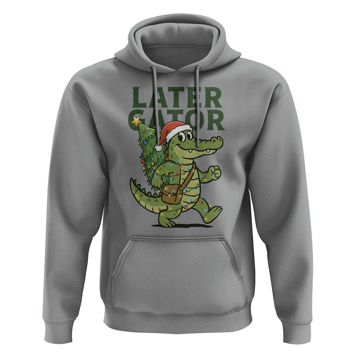 Funny Alligator Christmas Hoodie Lator Gator - Wonder Print Shop