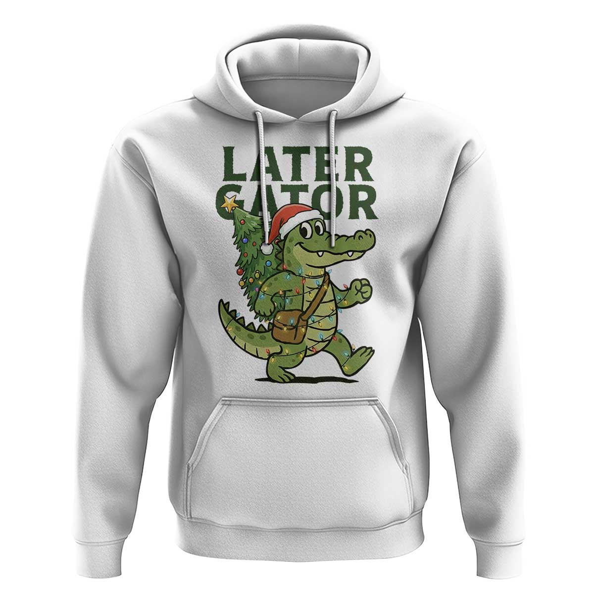 Funny Alligator Christmas Hoodie Lator Gator - Wonder Print Shop
