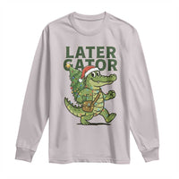 Funny Alligator Christmas Long Sleeve Shirt Lator Gator - Wonder Print Shop