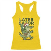 Funny Alligator Christmas Racerback Tank Top Lator Gator - Wonder Print Shop