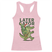Funny Alligator Christmas Racerback Tank Top Lator Gator - Wonder Print Shop