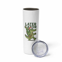 Funny Alligator Christmas Skinny Tumbler Lator Gator - Wonder Print Shop