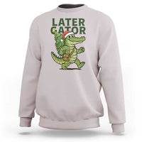 Funny Alligator Christmas Sweatshirt Lator Gator - Wonder Print Shop