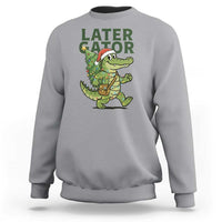 Funny Alligator Christmas Sweatshirt Lator Gator - Wonder Print Shop