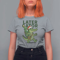 Funny Alligator Christmas T Shirt For Women Lator Gator - Wonder Print Shop