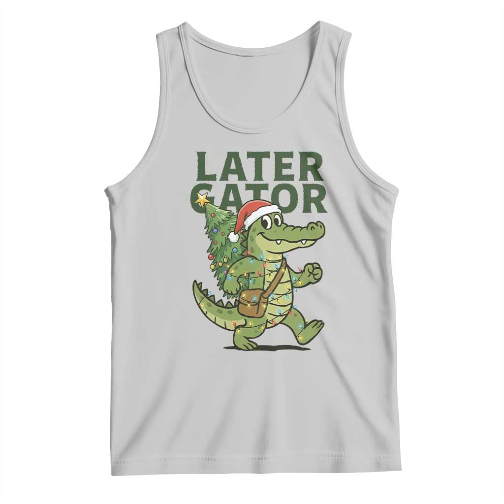 Funny Alligator Christmas Tank Top Lator Gator - Wonder Print Shop