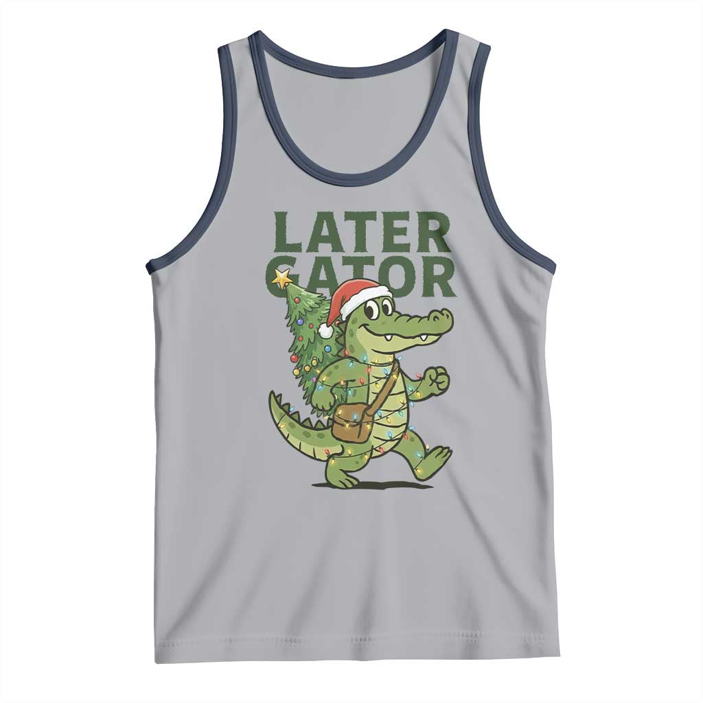 Funny Alligator Christmas Tank Top Lator Gator - Wonder Print Shop