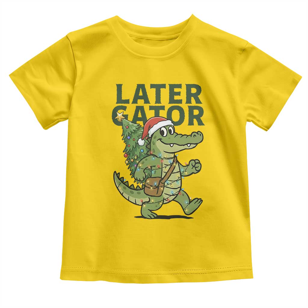 Funny Alligator Christmas Toddler T Shirt Lator Gator - Wonder Print Shop