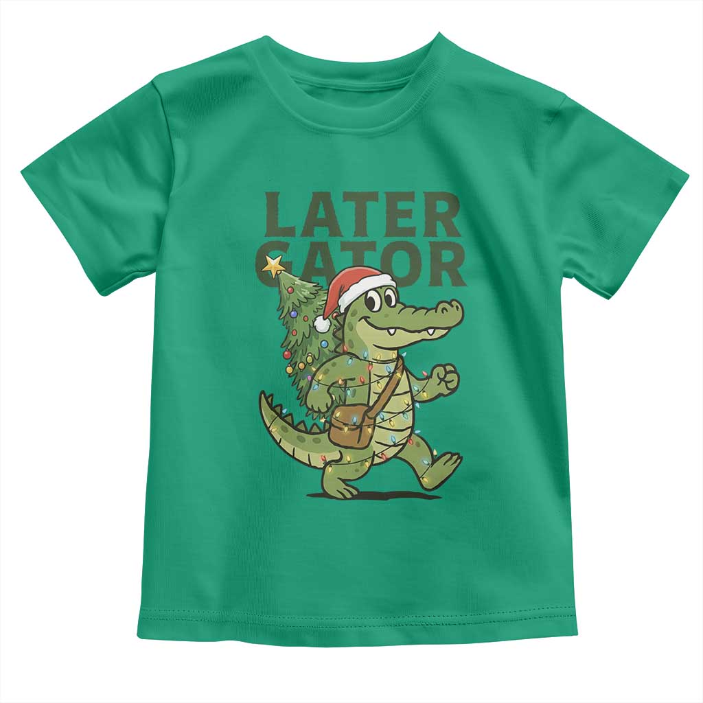 Funny Alligator Christmas Toddler T Shirt Lator Gator - Wonder Print Shop
