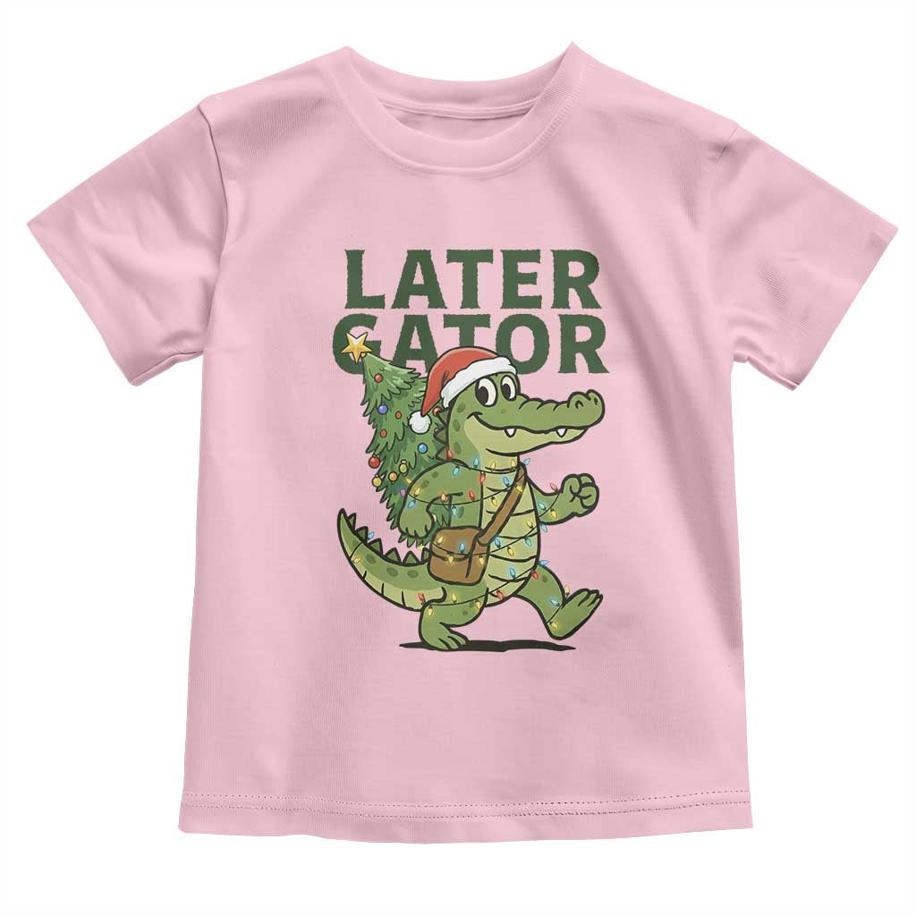 Funny Alligator Christmas Toddler T Shirt Lator Gator - Wonder Print Shop