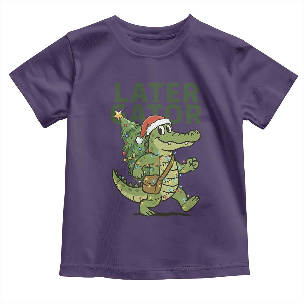 Funny Alligator Christmas Toddler T Shirt Lator Gator - Wonder Print Shop