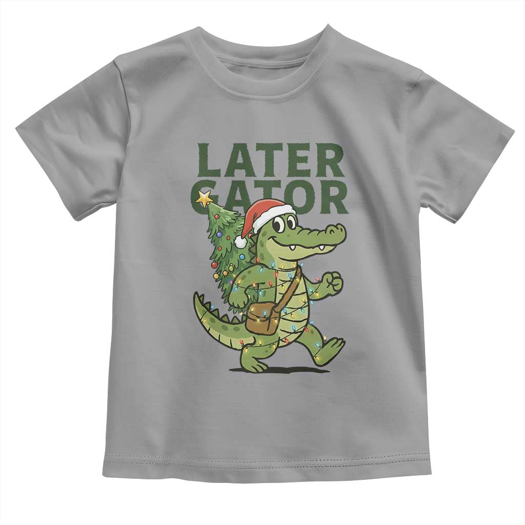 Funny Alligator Christmas Toddler T Shirt Lator Gator - Wonder Print Shop