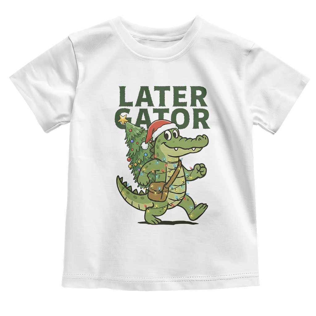 Funny Alligator Christmas Toddler T Shirt Lator Gator - Wonder Print Shop