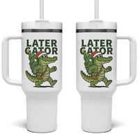 Funny Alligator Christmas Tumbler With Handle Lator Gator - Wonder Print Shop