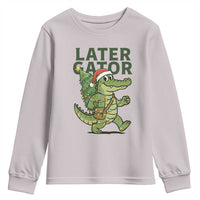 Funny Alligator Christmas Youth Sweatshirt Lator Gator - Wonder Print Shop
