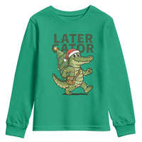 Funny Alligator Christmas Youth Sweatshirt Lator Gator - Wonder Print Shop