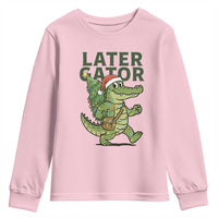 Funny Alligator Christmas Youth Sweatshirt Lator Gator - Wonder Print Shop
