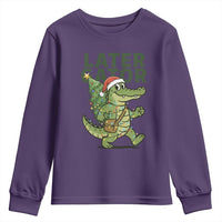 Funny Alligator Christmas Youth Sweatshirt Lator Gator - Wonder Print Shop